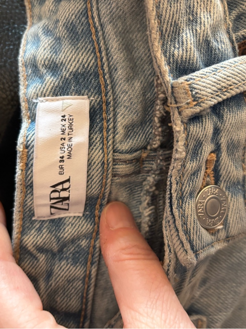 ZARA PATCHWORK LOW-RISE TRF BOYFRIEND JEANS 2 y2k - Picture 5 of 5